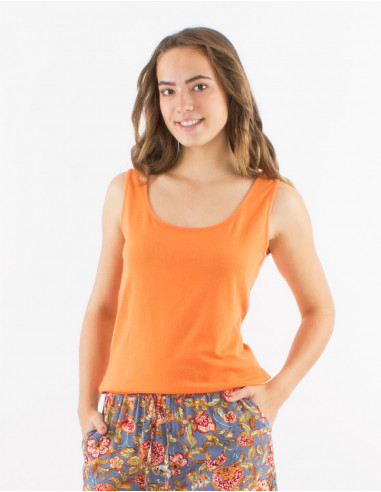 Tee shirt sans manches uni