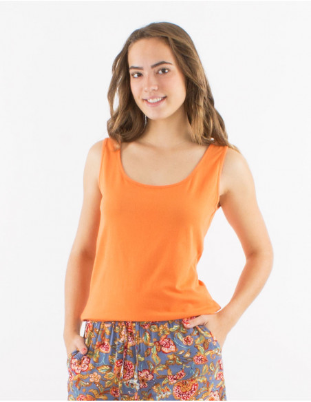 Tee shirt sans manches uni