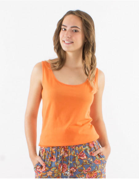 Tee shirt sans manches uni