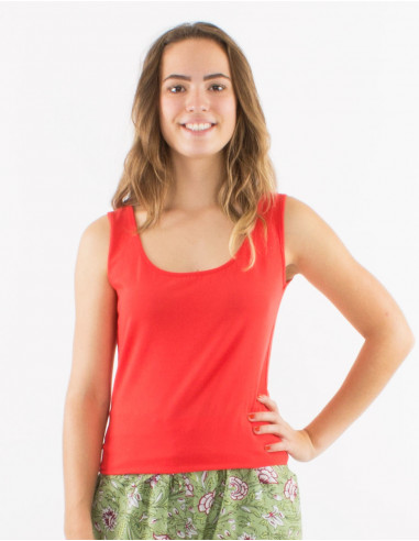 Tee shirt sans manches uni