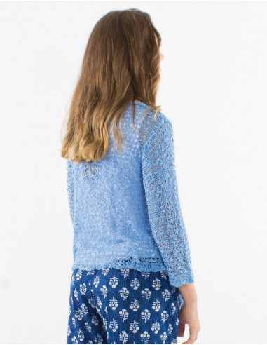 Veste maille polyester filet