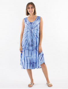 Robe viscose parapluie tie and dye