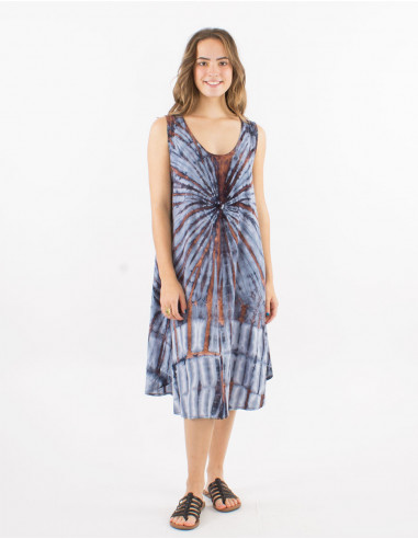 Robe viscose parapluie tie and dye