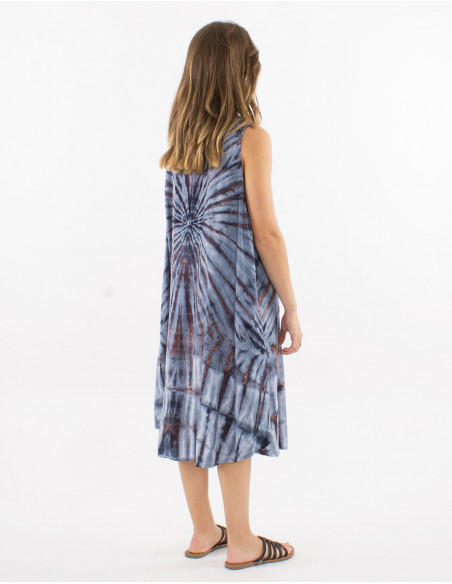 Robe viscose parapluie tie and dye