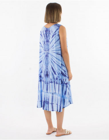 Robe viscose parapluie tie and dye