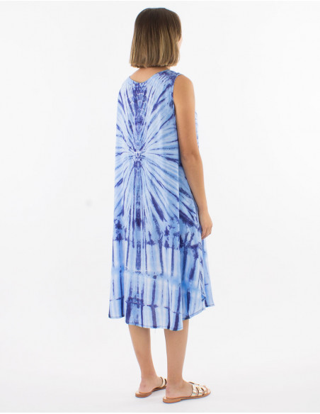 Robe viscose parapluie tie and dye