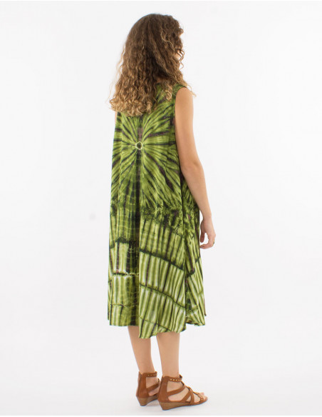 Robe viscose parapluie tie and dye