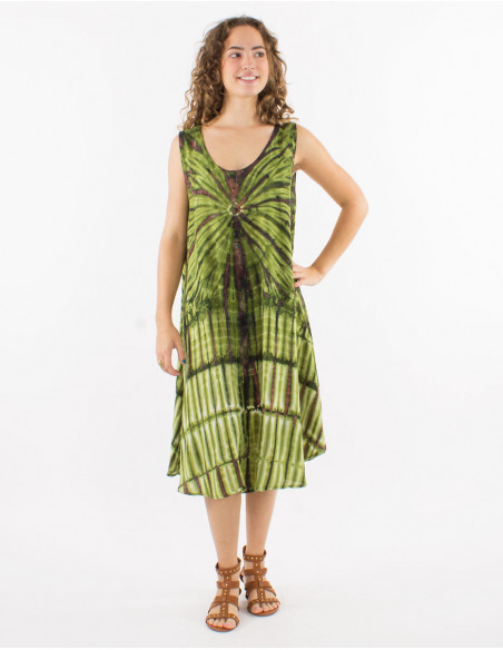 Robe viscose parapluie tie and dye
