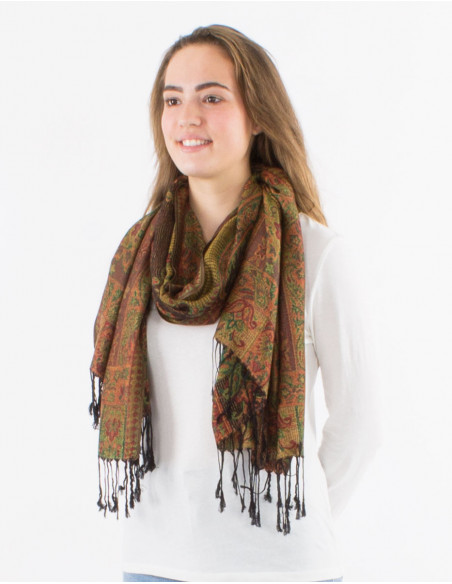 Pack de 10 foulards 55% viscose 45% polyester