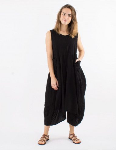 Robe longue coton sw manches courtes