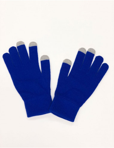 Par de guantes lisos de punto acrílico
