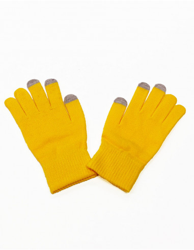 Paire de gants maille acrylique uni