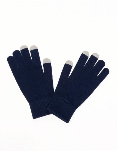 Paire de gants maille acrylique uni