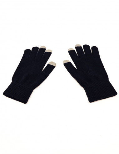 Paire de gants maille acrylique uni