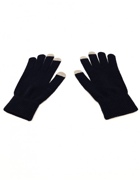 Paire de gants maille acrylique uni