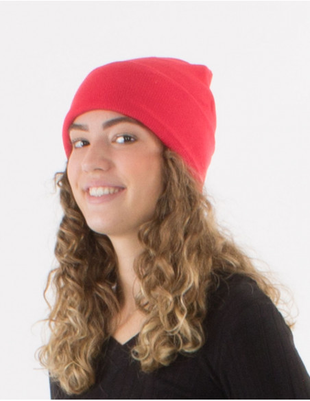 Bonnet maille acrylique uni