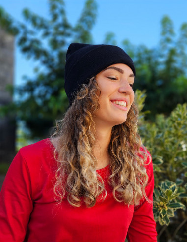 Gorro de punto acrílico liso