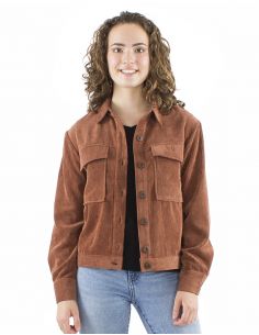 Veste boutonnée velours côtelé
