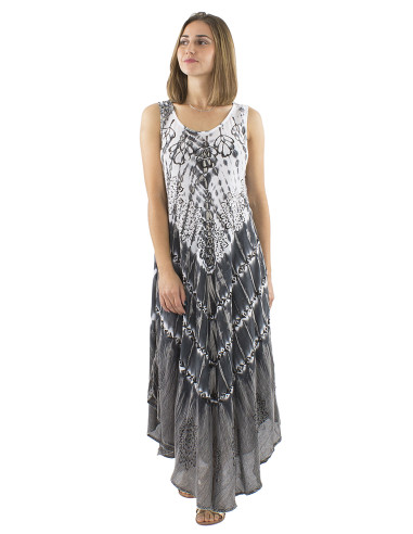 Robe crêpe viscose Tie and Dye forme parapluie