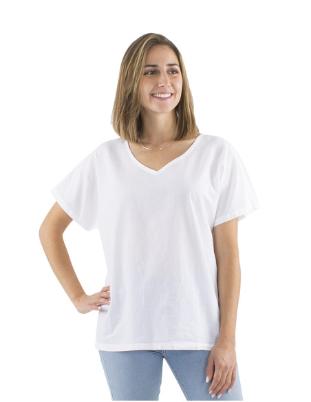 Chemisier coton uni manches courtes sw