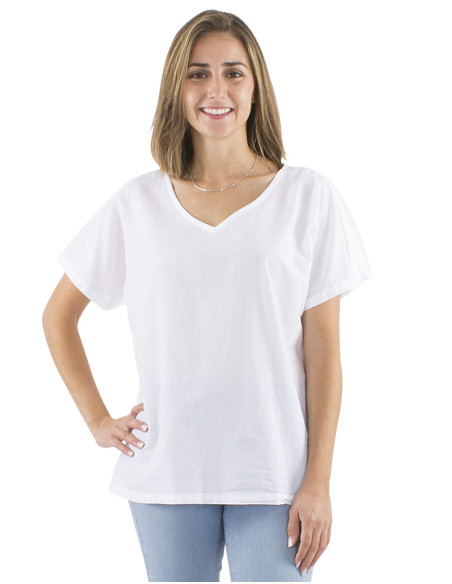 Chemisier coton uni manches courtes sw