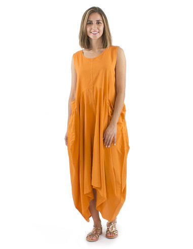 Robe longue coton sw manches courtes