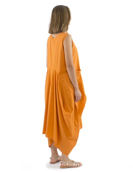 Robe longue coton sw manches courtes