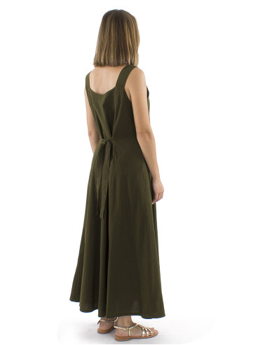 Robe coton uni longue larges bretelles sw