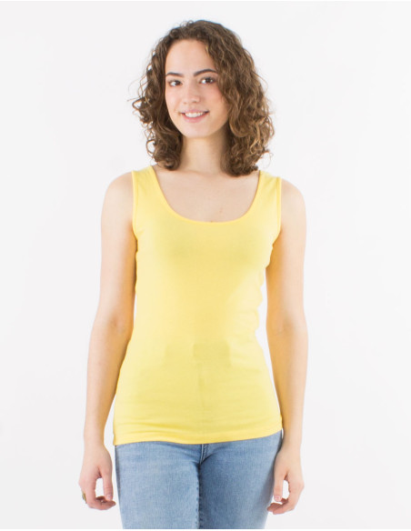 Tee shirt sans manches uni