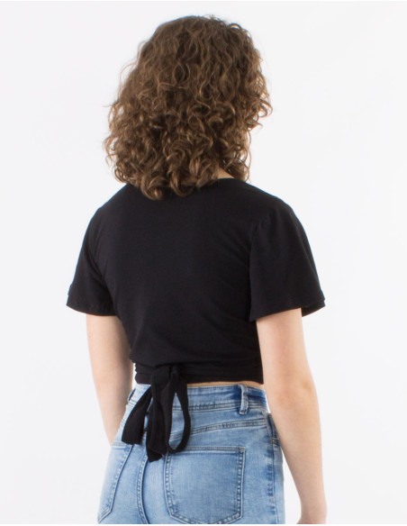 Tee shirt 95% coton 5% élasthanne uni manches courtes