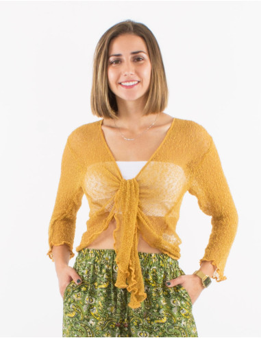 Veste maille polyester légère filet