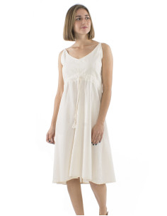 Robe courte coton unie sw bretelles 2