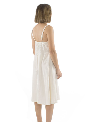 Robe courte coton unie sw bretelles