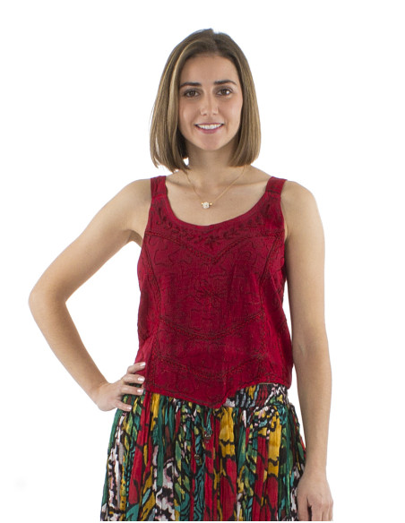 Top court viscose sw dos élastique