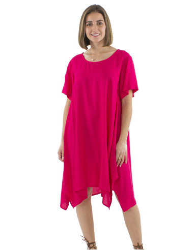 Robe viscose unie manches courtes Mama