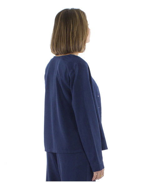 Veste 70% viscose 30% lin  2 poches