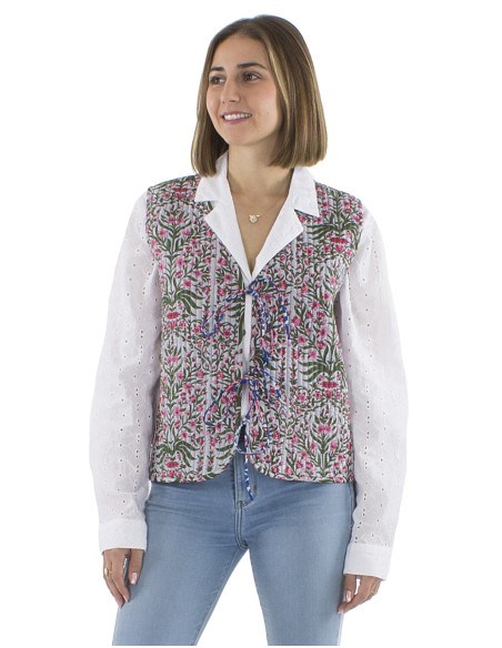 Gilet coton matelassé 3 lacets