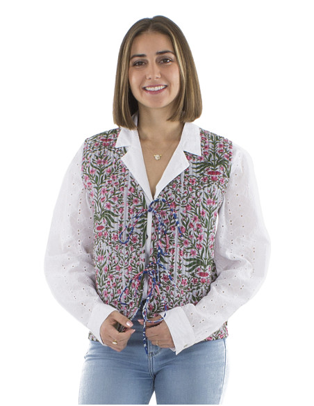 Gilet coton matelassé 3 lacets