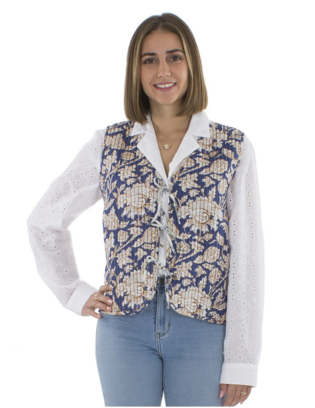 Gilet coton matelassé 3 lacets