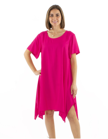 Robe viscose unie manches courtes Mama