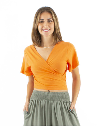 Tee shirt 95% coton 5% élasthanne uni manches...