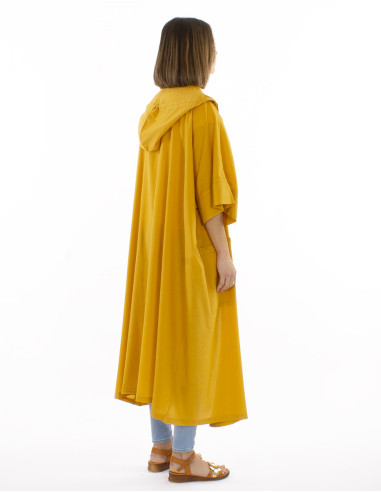 Veste coton uni capuche sw