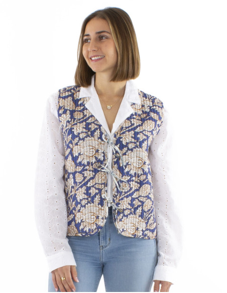 Gilet coton matelassé 3 lacets