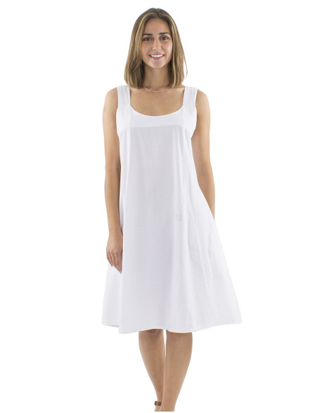 Robe coton uni larges bretelles sw