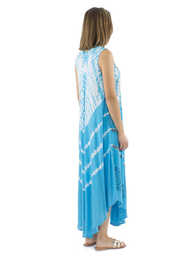 Robe crêpe viscose Tie and Dye forme parapluie