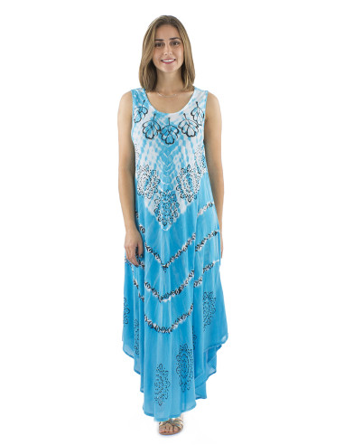 Robe crêpe viscose Tie and Dye forme parapluie