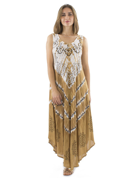 Robe crêpe viscose Tie and Dye forme parapluie