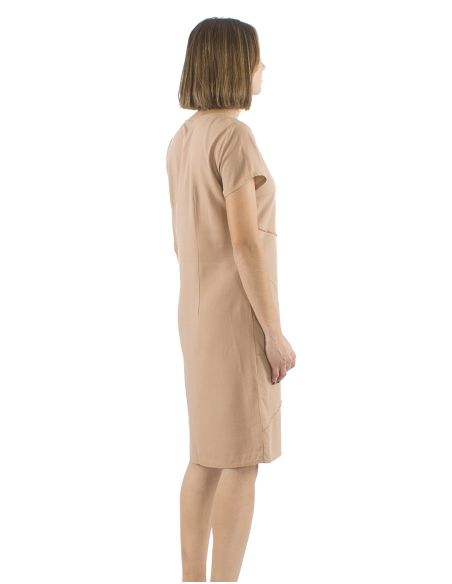 Robe col V manches courtes