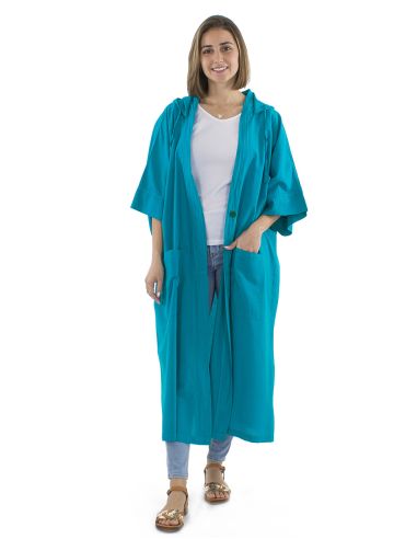 Veste coton uni capuche sw