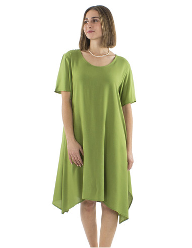 Robe viscose unie manches courtes Mama